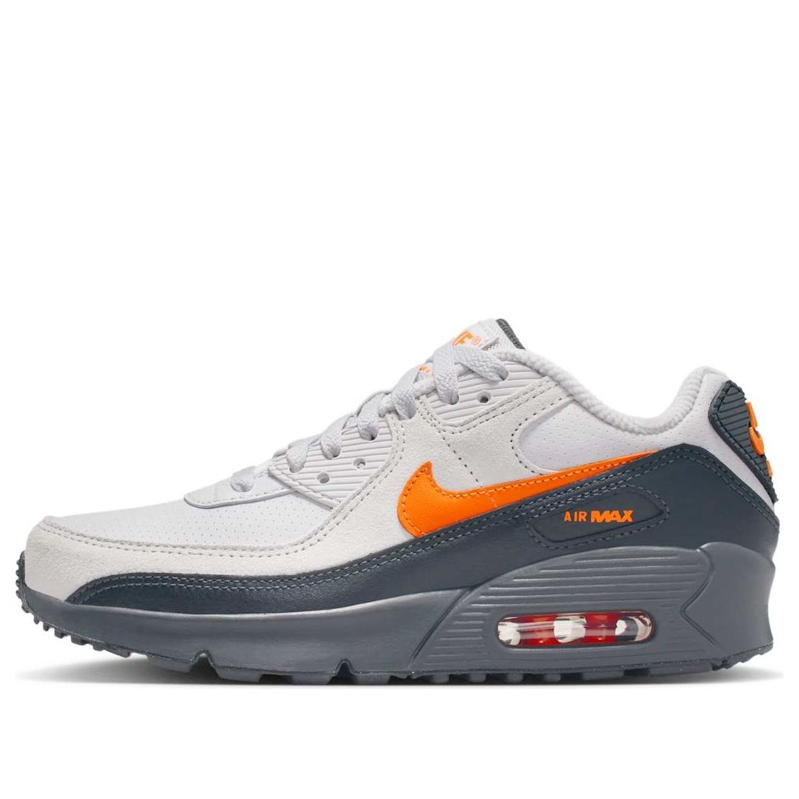 (Youth) Nike Air Max 90 'Vast Grey Safety Orange' IF2623-003