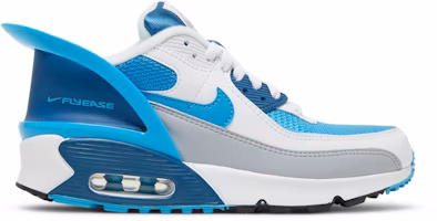 (Youth) Nike Air Max 90 FlyEase 'White Industrial Blue' CV0526-103 (Youth) Nike Air Max 90 FlyEase 'White Industrial Blue' CV0526-103