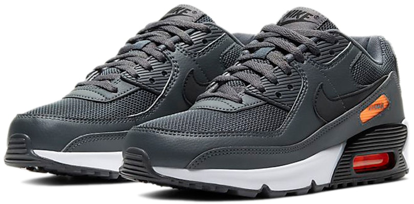 Nike Air Max 90 (GS)耐磨低筒運動鞋 灰橙 Lookbook Nike Air Max 90 (GS)耐磨低筒運動鞋 灰橙