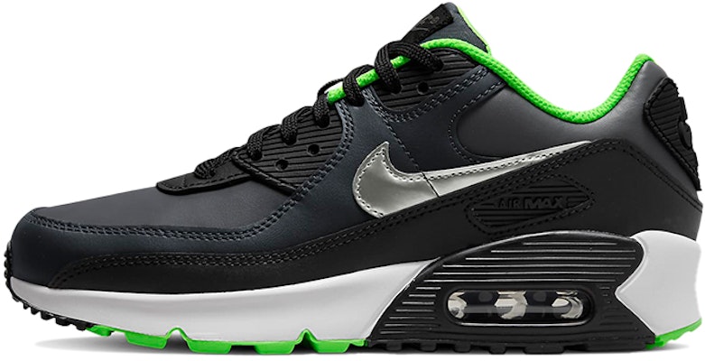 (JR) Nike Air Max 90 de Cuero 'Negro Gris Humo Oscuro' CD6864-016 Buy (JR) Nike Air Max 90 de Cuero 'Negro Gris Humo Oscuro' CD6864-016