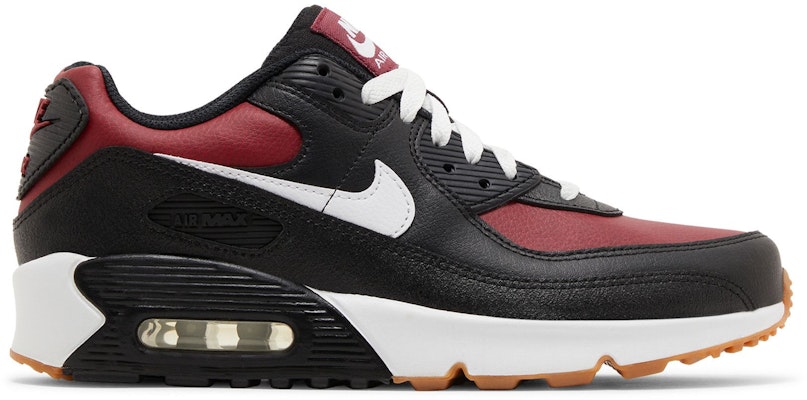 (Youth) Nike Air Max 90 Leather 'Black Team Red' CD6864-024 Buy (Youth) Nike Air Max 90 Leather 'Black Team Red' CD6864-024