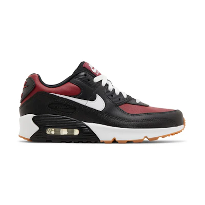 (Youth) Nike Air Max 90 Leather 'Black Team Red'