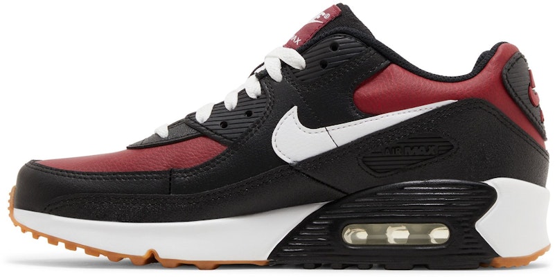 (Youth) Nike Air Max 90 Leather 'Black Team Red' CD6864-024 Lookbook (Youth) Nike Air Max 90 Leather 'Black Team Red' CD6864-024