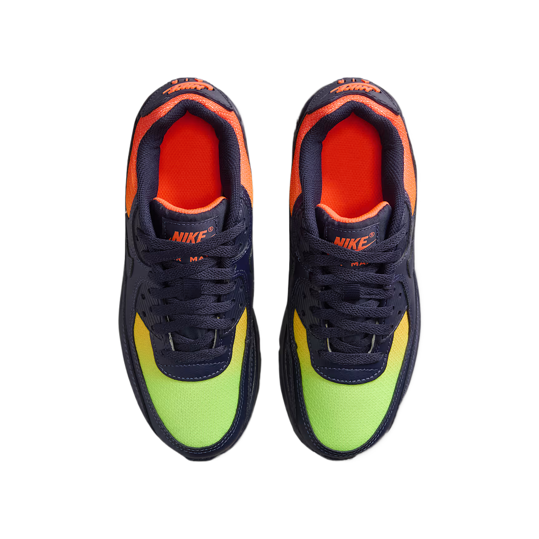 Shop (JR) Nike Air Max 90 Leather 'Hitam Biru Lemon Venom' CD6864-701