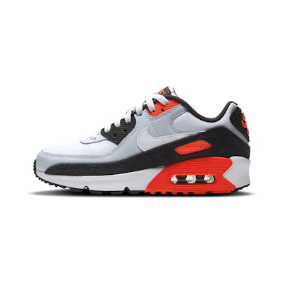 (Youth) Nike Air Max 90 Leather 'Football Grey Bright Crimson'