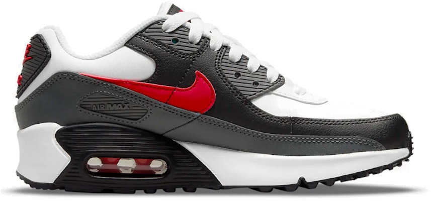 (JR) 耐克Air Max 90皮革“铁灰大学红” CD6864-113 Order (JR) 耐克Air Max 90皮革“铁灰大学红” CD6864-113