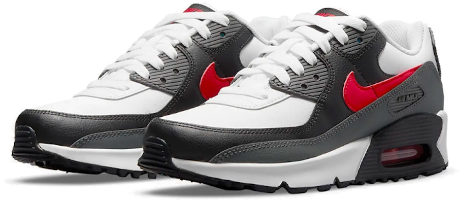 (JR) 耐克Air Max 90皮革“铁灰大学红” CD6864-113 Lookbook (JR) 耐克Air Max 90皮革“铁灰大学红” CD6864-113