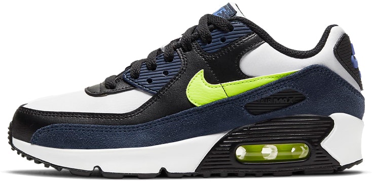 youth-nike-air-max-90-leather-midnight-navy-volt-cd-6864-401