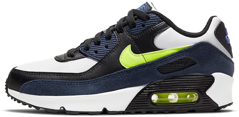 (JR) Nike Air Max 90 Leather 'Azul Marino Volt' CD6864-401 Buy (JR) Nike Air Max 90 Leather 'Azul Marino Volt' CD6864-401