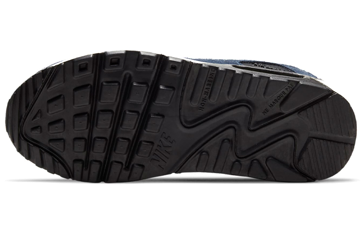 Details for (JR) Nike Air Max 90 Leather 'Azul Marino Volt' CD6864-401