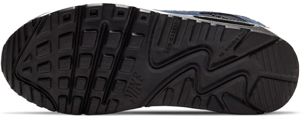 (JR) Nike Air Max 90 Leather 'Azul Marino Volt' CD6864-401 Details for (JR) Nike Air Max 90 Leather 'Azul Marino Volt' CD6864-401