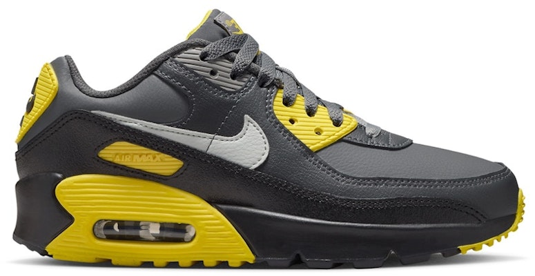 (Youth) Nike Air Max 90 Leather 'Smoke Grey Lightning' CD6864-702 Buy (Youth) Nike Air Max 90 Leather 'Smoke Grey Lightning' CD6864-702