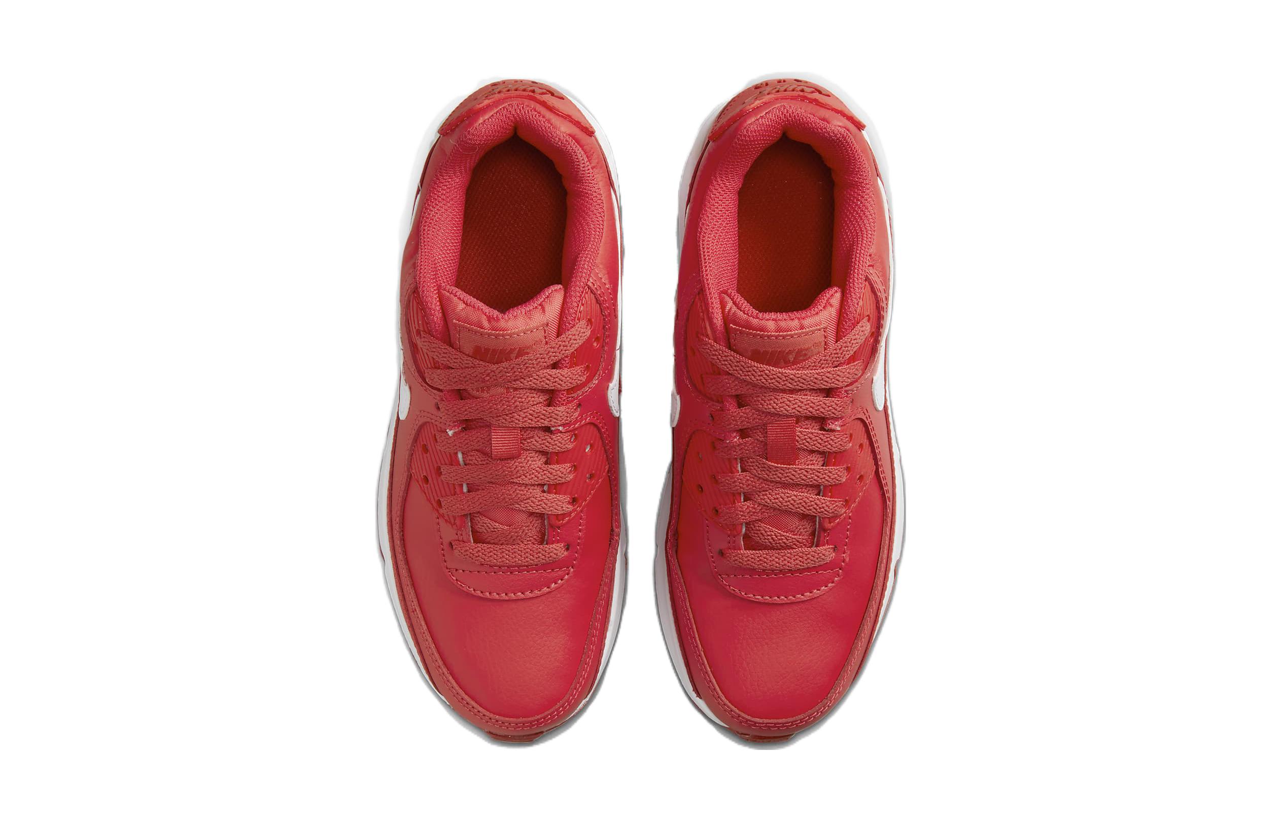 Shop (JR) Nike Air Max 90 Leather 'Track Red' Rojo Pista DV3607-600