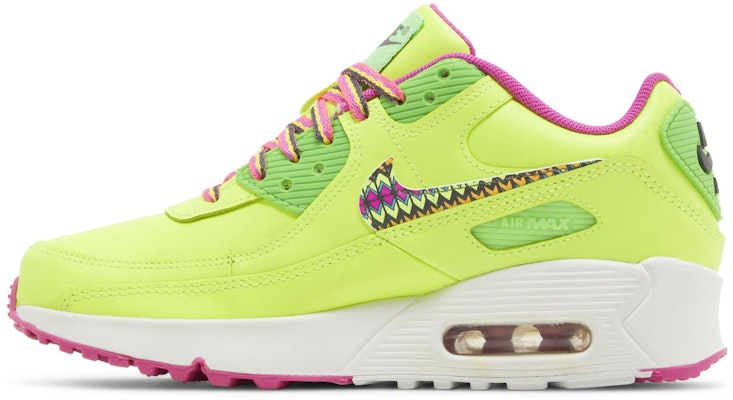 (Youth) Nike Air Max 90 Leather 'Volt Fire Pink' CW5795-700 Lookbook (Youth) Nike Air Max 90 Leather 'Volt Fire Pink' CW5795-700