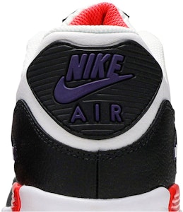 (JR) Nike Air Max 90 Kulit 'Putih Bright Crimson' 833412-117 Sizing (JR) Nike Air Max 90 Kulit 'Putih Bright Crimson' 833412-117