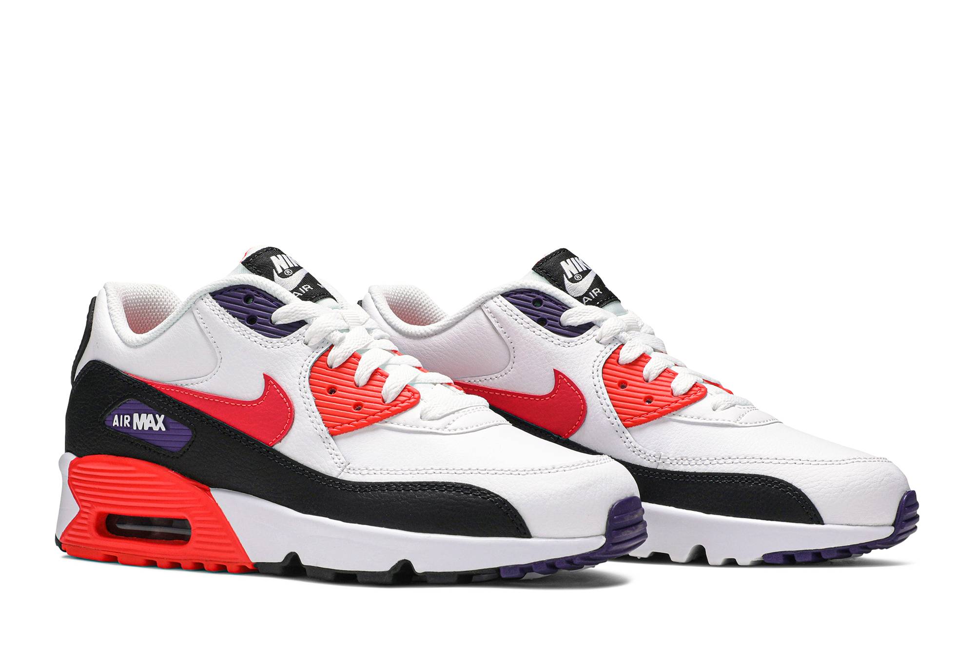 Cheap 耐吉 Air Max 90 LTR 低筒 跑步鞋 GS 白黑紅