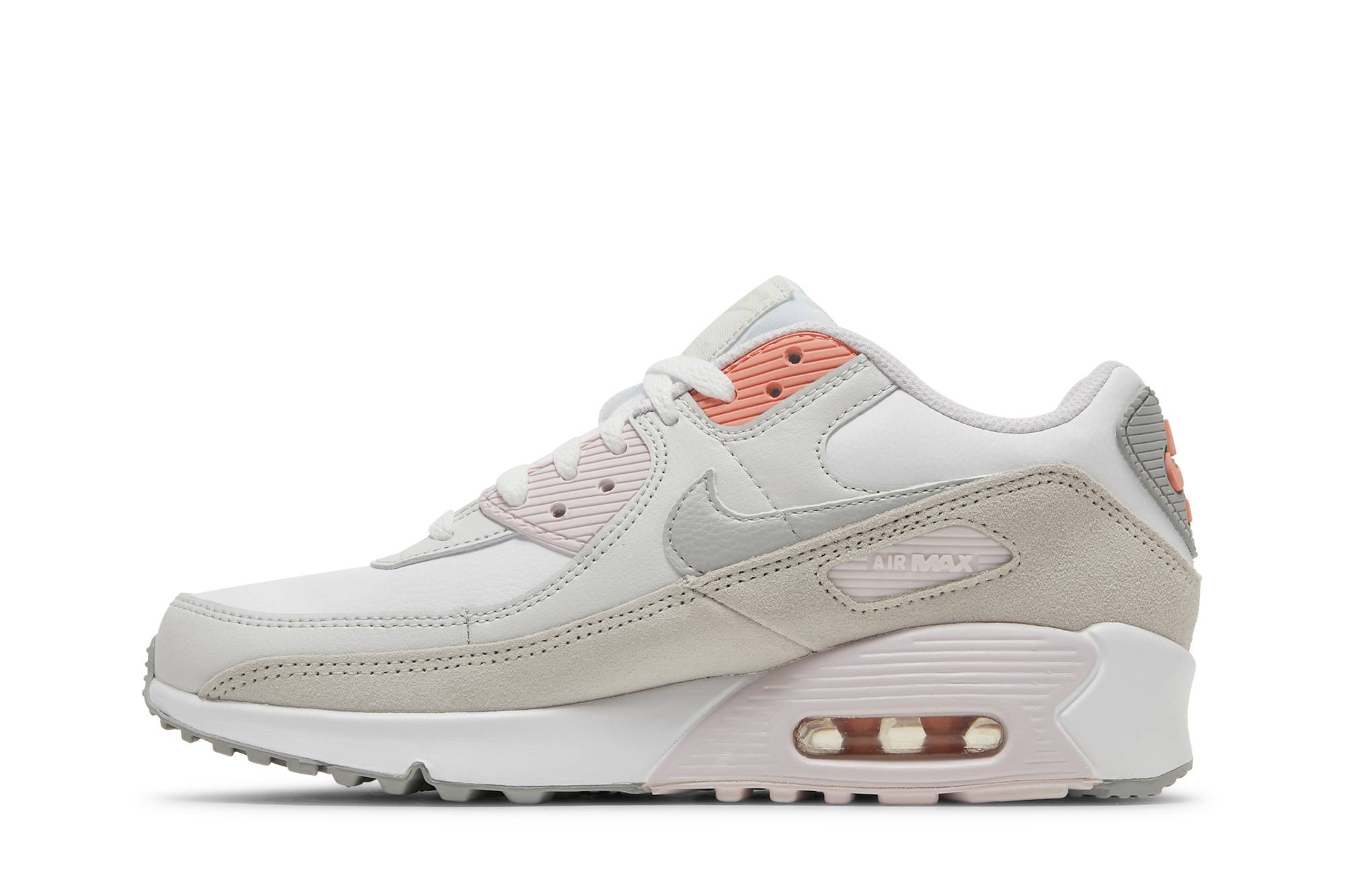 (Youth) Nike Air Max 90 Leather 'White Light Violet' 圖 3