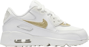 (Youth) Nike Air Max 90 Leather 'White Metallic Gold Star' 833377-103 (Youth) Nike Air Max 90 Leather 'White Metallic Gold Star' 833377-103