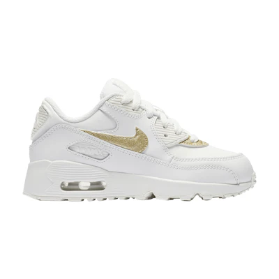 (Youth) Nike Air Max 90 Leather 'White Metallic Gold Star'