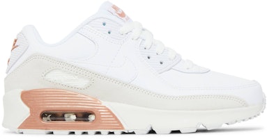 (Youth) Nike Air Max 90 Leather 'White Metallic Red Bronze' CD6864-117 (Youth) Nike Air Max 90 Leather 'White Metallic Red Bronze' CD6864-117