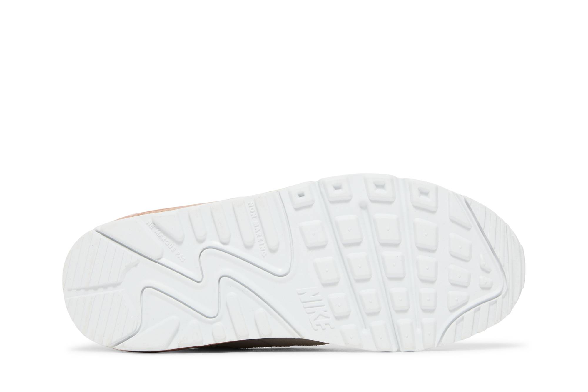 Shop (JR) Nike Air Max 90 Kulit 'Putih Merah Gangsa Logam' CD6864-117