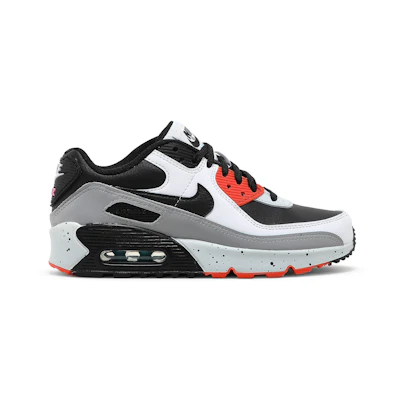 (Youth) Nike Air Max 90 Leather 'White Turf Orange Speckled'