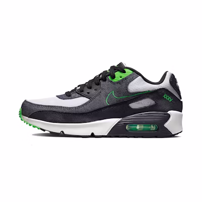 (Youth) Nike Air Max 90 Leather SE 'Black Scream Green'