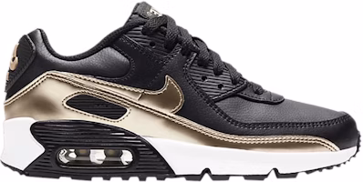 (Youth) Nike Air Max 90 LTR 'Black Metallic Gold Star' CD6864-008 (Youth) Nike Air Max 90 LTR 'Black Metallic Gold Star' CD6864-008