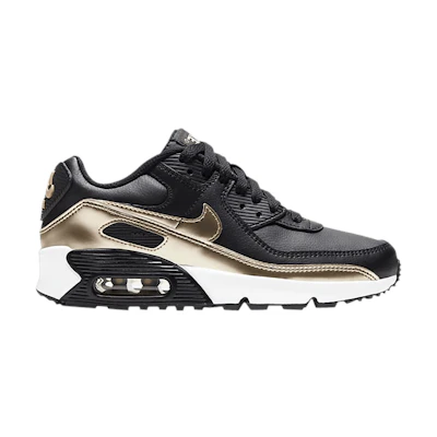 (Youth) Nike Air Max 90 LTR 'Black Metallic Gold Star'