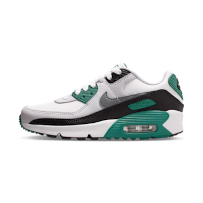 (Youth) Nike Air Max 90 LTR Evergreen Aura/Summit White/Bust Gray/Cool Gray