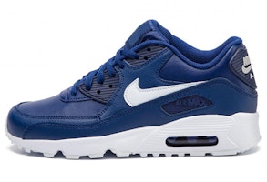 (Youth) Nike Air Max 90 LTR Leather Low-Top Blue/White 833412-411 Buy (Youth) Nike Air Max 90 LTR Leather Low-Top Blue/White 833412-411