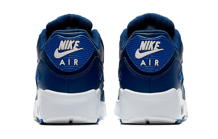 Shop (JR) Nike Air Max 90 LTR Cuir Basses Bleu/Blanc 833412-409