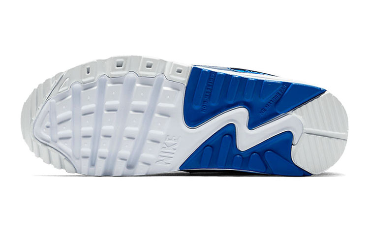 Purchase (JR) Nike Air Max 90 LTR Cuir Basses Bleu/Blanc 833412-409