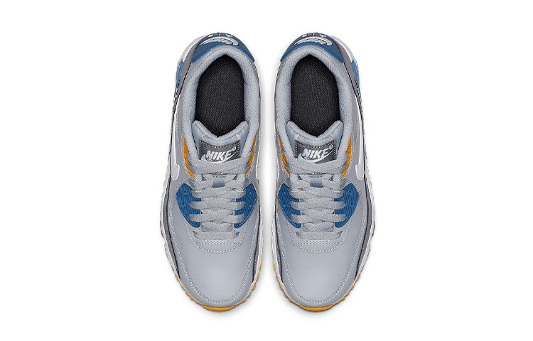 Shop (JR) Nike Air Max 90 LTR Cuir Basse Gris/Bleu 833412-026