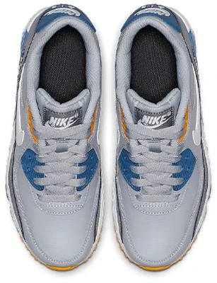 (JR) Nike Air Max 90 LTR Cuir Basse Gris/Bleu 833412-026 Shop (JR) Nike Air Max 90 LTR Cuir Basse Gris/Bleu 833412-026