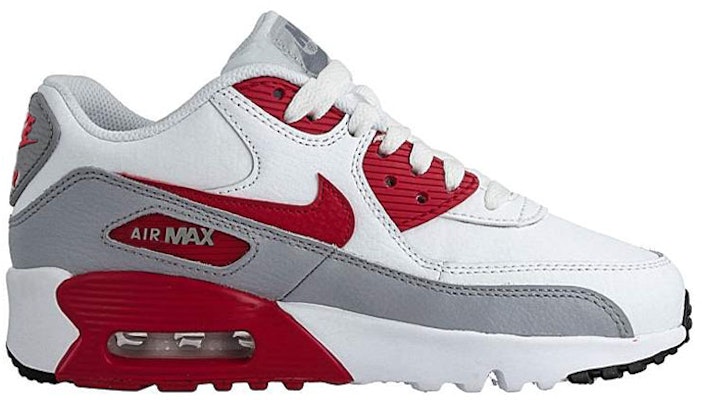 (JR) Nike Air Max 90 LTR Cuero Blanco/Gris/Rojo para Hombre 833412-106 Order (JR) Nike Air Max 90 LTR Cuero Blanco/Gris/Rojo para Hombre 833412-106