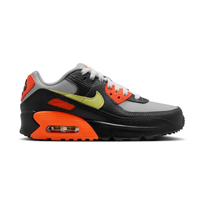 (Youth) Nike Air Max 90 LTR Light Smoke Grey Hyper Crimson