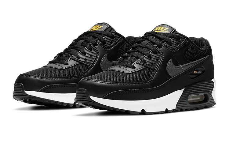(Youth) Nike Air Max 90 Mesh 'Black Laser Orange' 圖 3