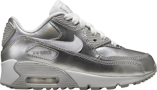 (青少年) 耐吉 Air Max 90 Premium 真皮 '銀色金屬' 724872-100 Buy (青少年) 耐吉 Air Max 90 Premium 真皮 '銀色金屬' 724872-100