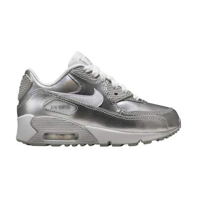 (Youth) Nike Air Max 90 PRM Leather 'Metallic Silver'