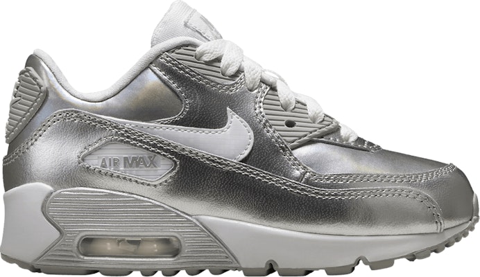 (JR) 耐克Air Max 90高端皮革“金属银” 724872-100 Buy (JR) 耐克Air Max 90高端皮革“金属银” 724872-100