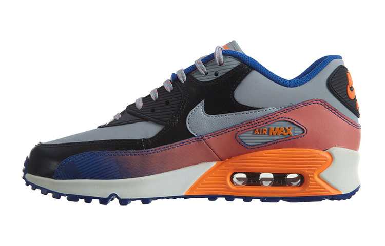Buy (JR) 耐克Air Max 90高端皮革灰黑蓝配色 724879-002