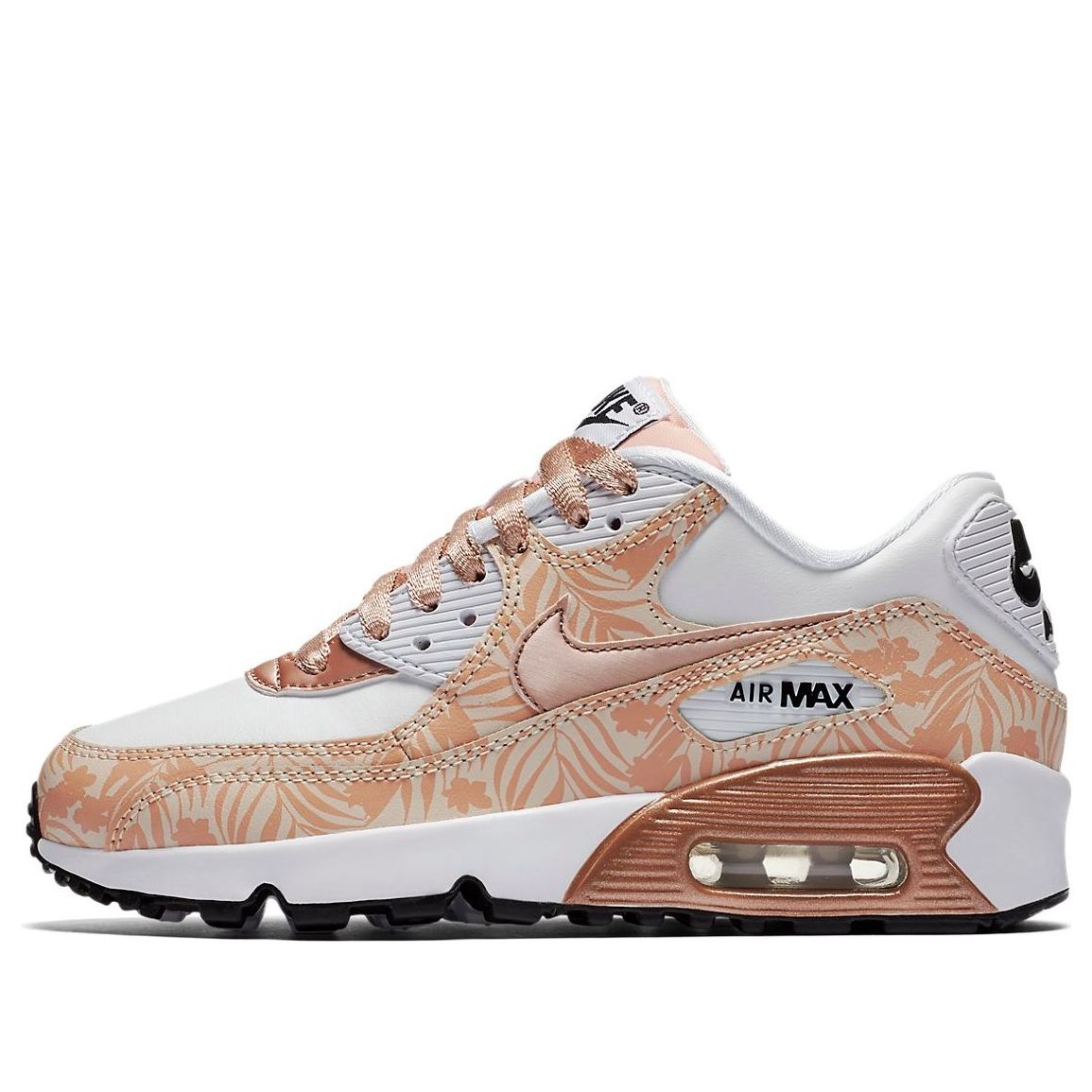 Buy (JR) Nike Air Max 90 Print Leather 'Blanco Bronce Estampado' 844616-100