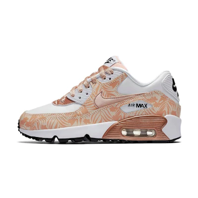 (Youth) Nike Air Max 90 Print Leather 'Print White Bronze'