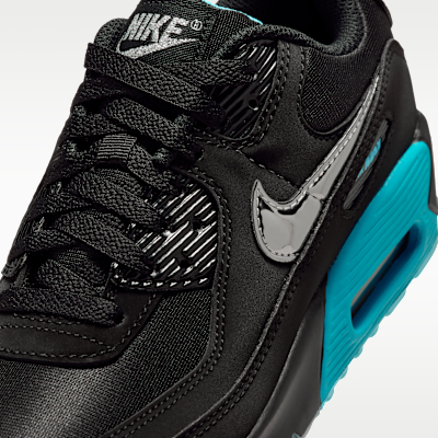 Sizing (JR) Nike Air Max 90 SE Zwart/Gamma Blauw/IJs/Chroom IM7744-001
