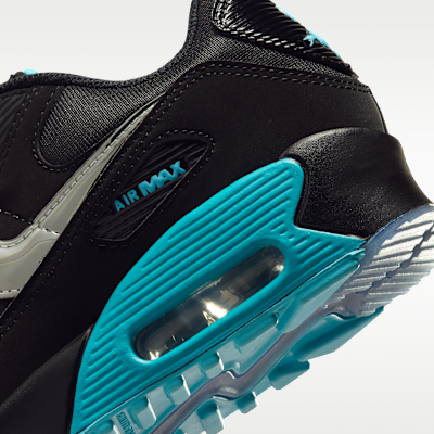 Cheap (JR) Nike Air Max 90 SE Zwart/Gamma Blauw/IJs/Chroom IM7744-001