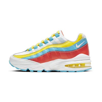 (Youth) Nike Air Max 95 'White Blue Fury Opti Yellow'