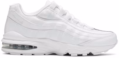(Youth) Nike Air Max 95 'White Metallic Silver' 905348-104 (Youth) Nike Air Max 95 'White Metallic Silver' 905348-104