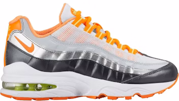 (Youth) Nike Air Max 95 'White Orange Metallic Silver' 307565-107 (Youth) Nike Air Max 95 'White Orange Metallic Silver' 307565-107