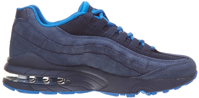 Nike Air Max 95 (GS) 絨面革 舒適透氣 低筒復古跑步鞋 藍色 Order Nike Air Max 95 (GS) 絨面革 舒適透氣 低筒復古跑步鞋 藍色